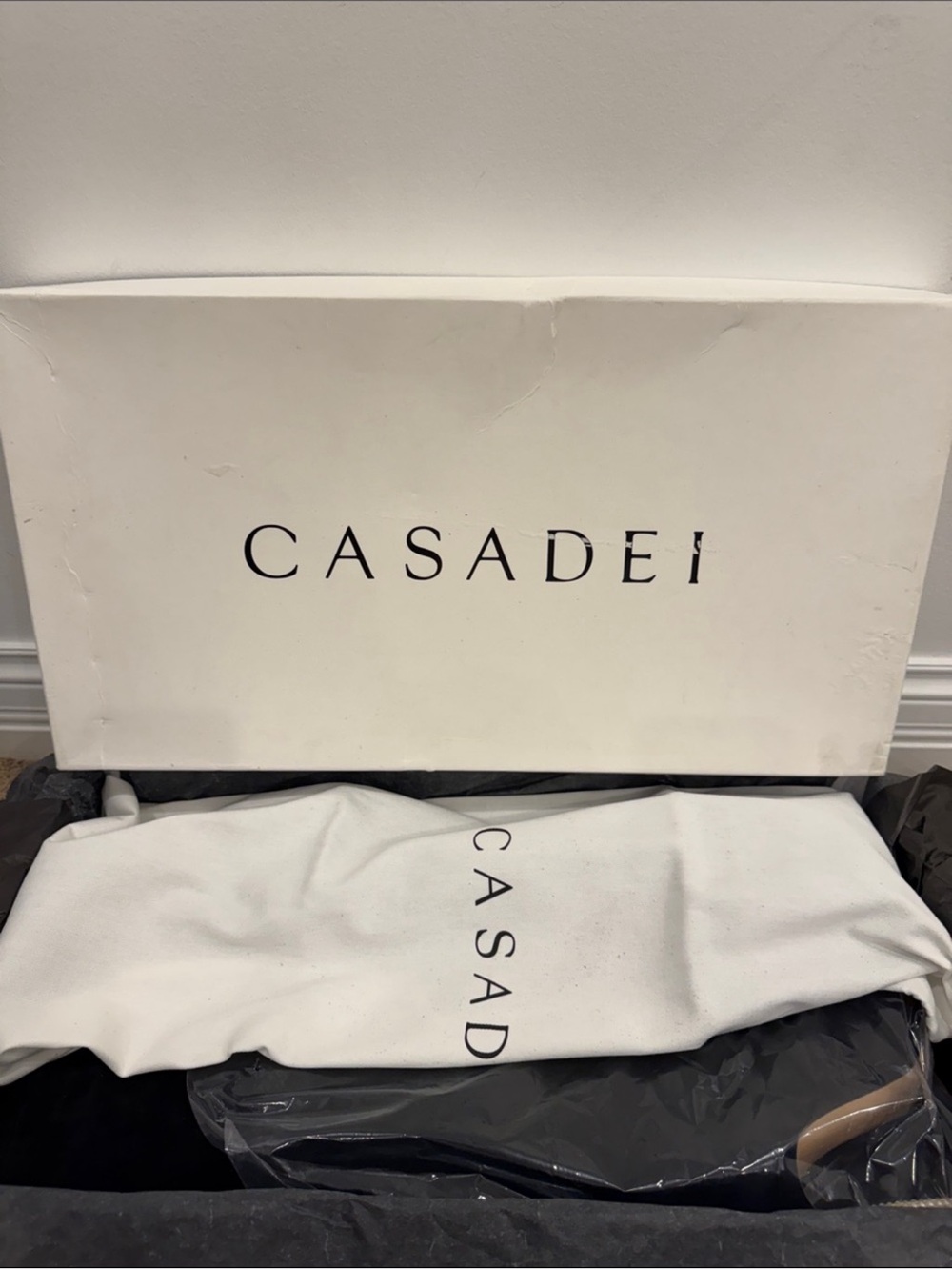 Casadei Black Suede Over The Knee Pearl Heel Boots 37 / US 7 Statement Luxury - Picture 10 of 10